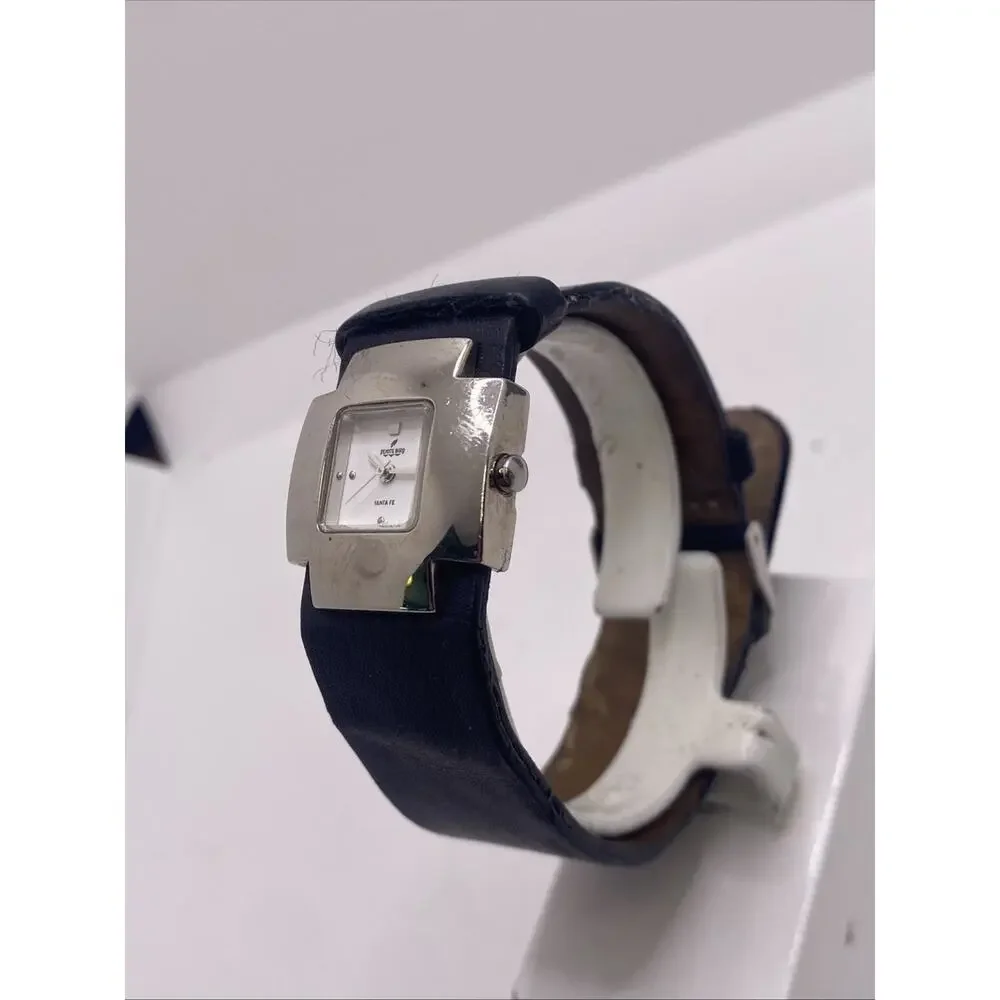 Womens Peyote Bird Silver Black Watch Works New Battery